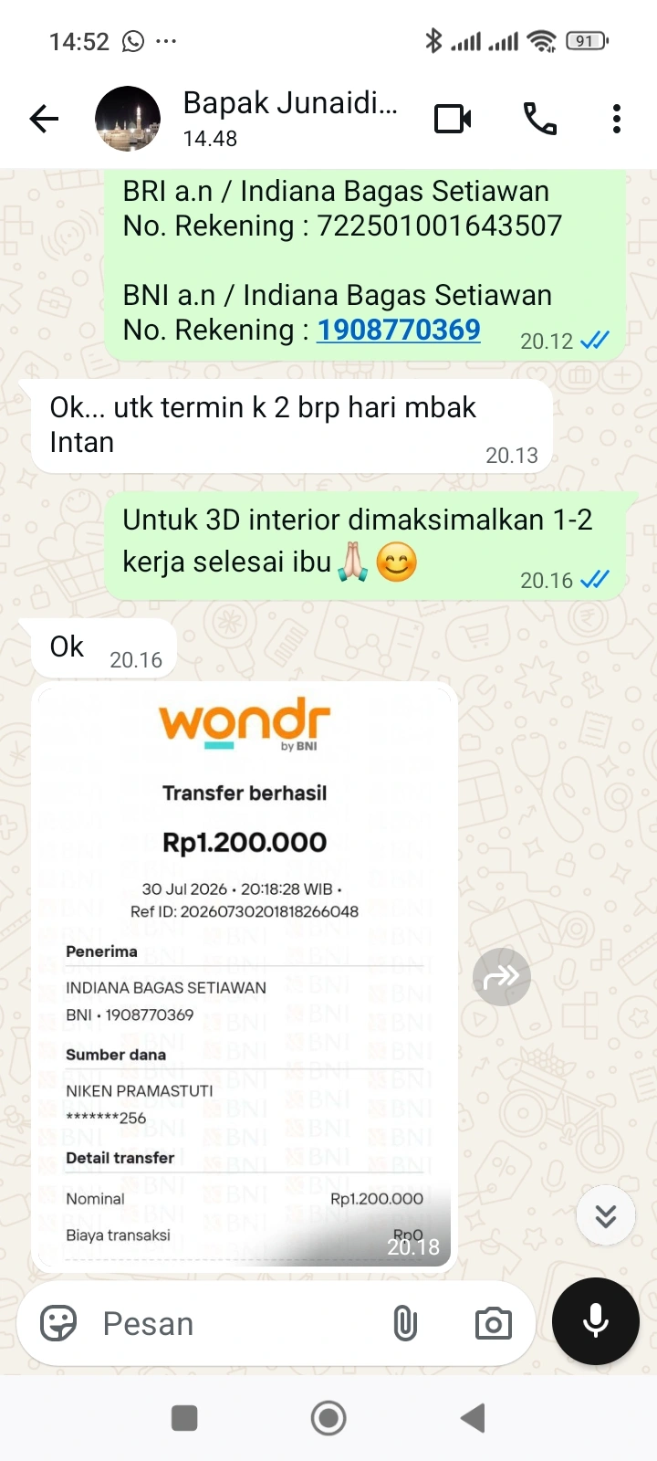 Bukti Chat WA 1